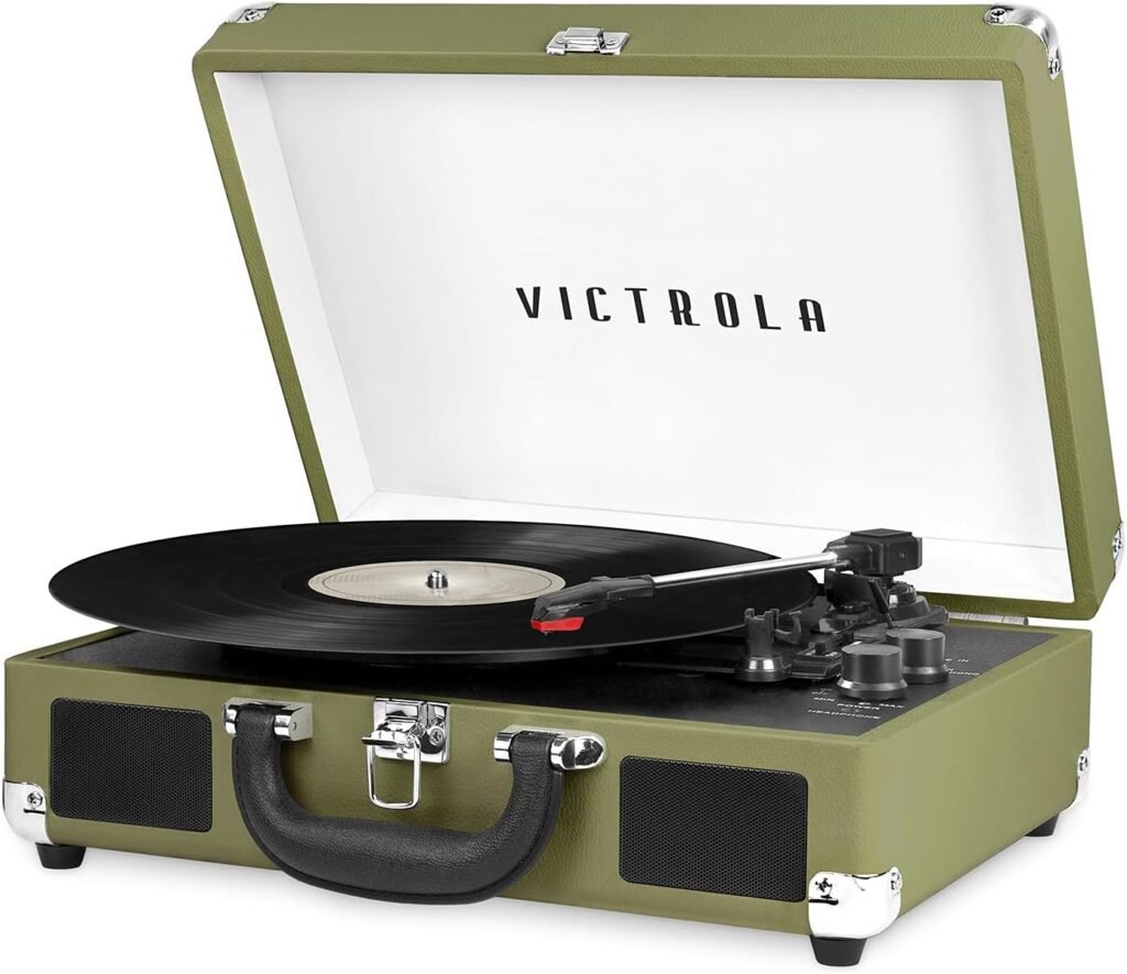 Victrola Vintage 3-Speed Bluetooth Portable Turntable: La mejor relación calidad-precio