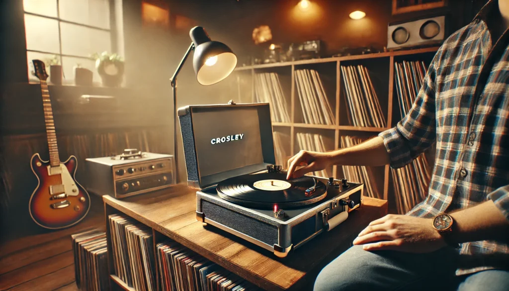 Disfrutando de tu colecion  discos de vinilos con un Tocadiscos Crosley