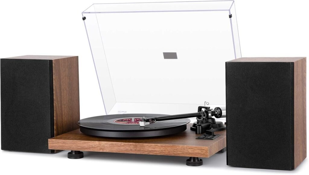 1 BY ONE Tocadiscos Bluetooth Hi-Fi con Altavoces de 36W: El Renacimiento del Vinilo con Estilo y Tecnología