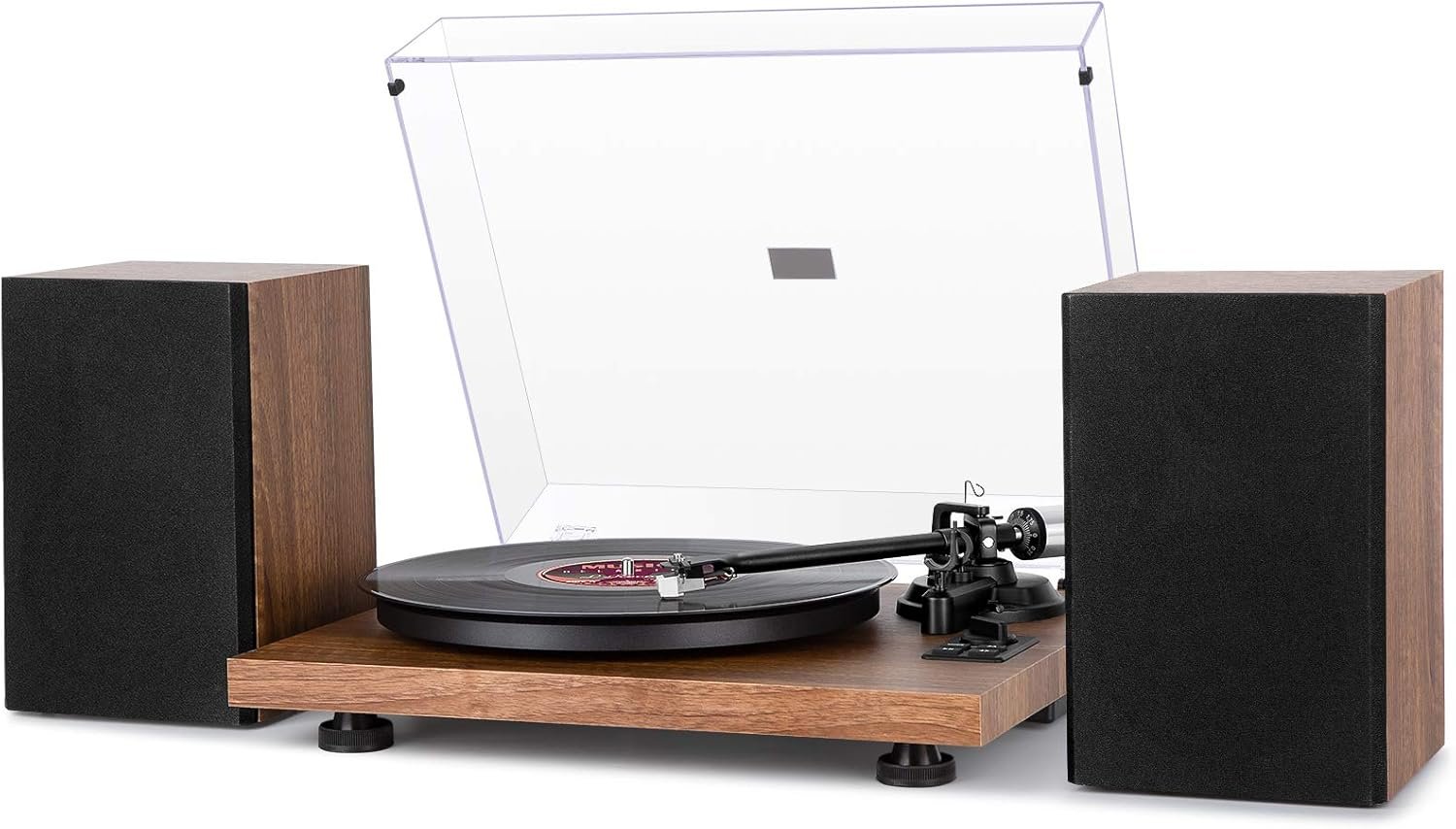 1 BY ONE Tocadiscos Bluetooth Hi-Fi con Altavoces de 36W: El Renacimiento del Vinilo con Estilo y Tecnología