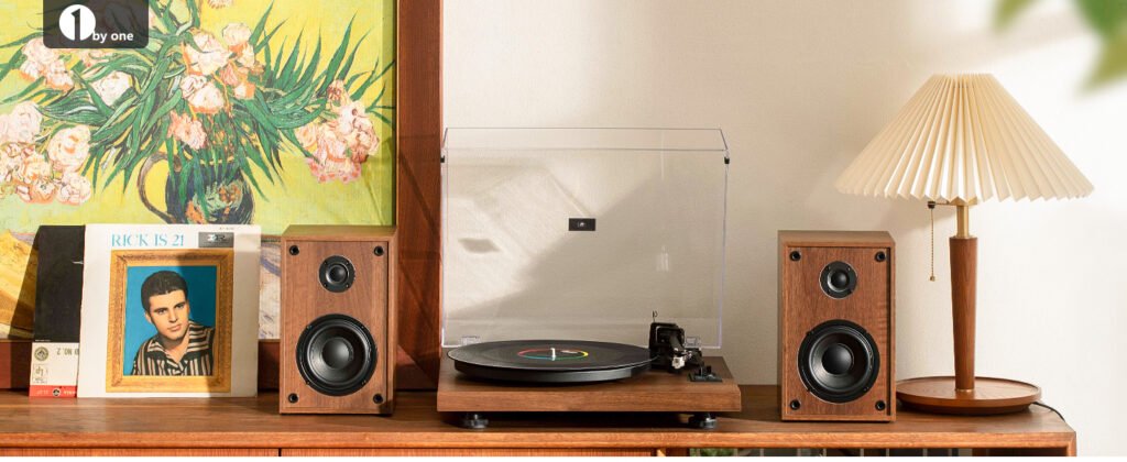 1 BY ONE Tocadiscos Bluetooth Hi-Fi con Altavoces de 36W